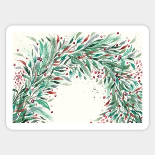 Christmas Loose Watercolor Florals Sticker